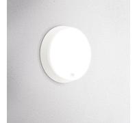 Applique murale d'extérieur ronde à LED CENTURY OASI CCT 14 W 3000/4000/6500 K IP54 blanche avec détecteur de mouvement