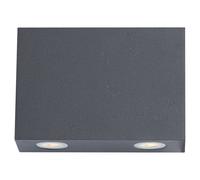 Applique murale d'extérieur spot mural LED éclairage de façade éclairage de jardin LED gris clair extérieur, brillant vers le haut et vers le bas, 4W 1504lm 3000K, LxH 11,5x9 cm