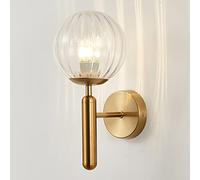 Applique Murale D'intérieur, Applique Murale E27 Moderne Avec Boule De Verre Globe, 1 Lumière, Appliques Murales En Métal Vintage Pour Salon Chambre Salle De Bain Couloir,D'or,B