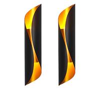 Applique Murale d'intérieur LED Noire, Paquet de 2 Lampes murales en Aluminium à LED en Spirale avec 2 Appliques murales Haut et Bas G9 pour Salon intérieur, Chambre à Coucher, Couloir