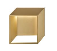 Applique murale d'intérieur LED salon moderne applique murale LED escalier intérieur doré, spot vers le bas métal, 5,5W 400Lm blanc chaud, LxlxH 25x9,2x25 cm, Wofi 4416.01.15.8000