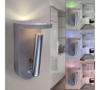 Applique murale d'intérieur moderne pour salle à manger avec spot mobile, verre remplaçable, gris béton, 4,2 watts 180 lumens 3000 Kelvin, HxL 22x10,5 cm