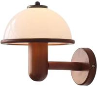 Applique Murale d'intérieur Style Nordique Blanc Laiteux, Lampe Rustique en Bois à Brancher, Lampe Murale Moderne pour Chambre, Couloir ou Bureau. Idéale pour Une Table de Chevet,