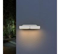 Applique Murale Double Blanche LED 12W IP54 Orientable Ovale - Blanc Neutre 4000K - 5500K