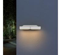 Applique Murale Double Blanche LED 12W IP54 Orientable Ovale - Blanc Neutre 4000K - 5500K