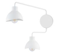 Applique murale double blanche moderne Holi 2xE27 Sigma