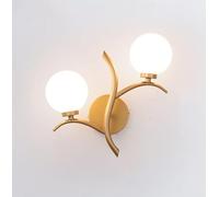 Applique Murale Double Globe LED, Noire et Lampe de Salle de Bain pour Chambre, Salon, Couloir, escalier()