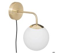 Applique murale ""Dris"" verre blanc D15cm - Atmosphera Créateur d'intérieur