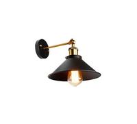 Applique murale,, E27 Lampe Vintage Industrielle Réglable, Ø22m x 15cm, Noir