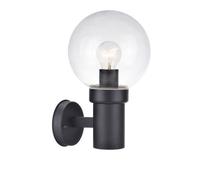 Applique murale E27, max. 40W, IP44, noir et transparent - Markslöjd - Caris