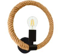 Applique murale E27 Rope Arthur noire/chanvre loft Polux
