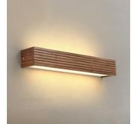 Applique murale, éclairage miroir rustique en bois long, applique LED vintage, barre lumineuse pour salle de bain/coiffeuse, compatible avec chambre, salon, lampe de chev(55cm-6000K white light)
