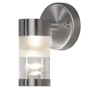 Applique murale en acier inoxydable, dimensions 9x11,5x16,5 cm, indice de protection IP44, 1x35 W