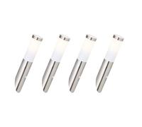 Applique murale en acier inoxydable torche murale extérieur maison détecteur de mouvement, télécommande dimmable, 1x RGB LED 8,5W 806Lm blanc chaud, DxH 7,6x40cm, lot de 4