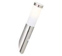 Applique murale en acier inoxydable torche murale extérieur maison détecteur de mouvement, télécommande dimmable, 1x LED RGB 8,5W 806Lm blanc chaud, DxH 7,6x40cm