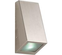 Applique murale en acier inoxydable vers le bas éclairage extérieur lampe de jardin argent dans un ensemble comprenant des ampoules LED