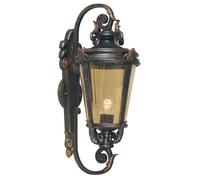Applique Murale En Acier Verre Bronze H 69 Cm Lampe De Jardin Antique IP44
