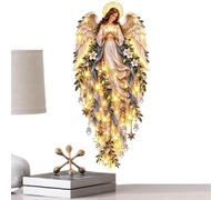 Applique murale en acrylique 2D en forme d'ange, décoration de Noël | Décoration murale lumineuse pour la maison, le salon, la chambre, le bureau, les réunions intérieures, le couloir, l'entrée