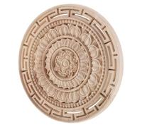 Applique Murale en Bois Mandala Ronde pour Chambre, Décoration | Bois Non Peint, Sculpture Artisanale Réutilisable, Usage DIY sur Armoire et Mur, Style Élégant Rustique