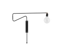 Applique murale en laiton noir, E27, 1 ampoule, cordon 2,2 m - House Doctor, Swing - 5xP70x68 cm
