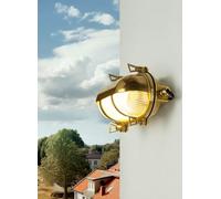 Applique murale en laiton ovale IP64 Style maritime extérieur résistant aux intempéries SKIATHOS lampe extérieure porte d'entrée terrasse