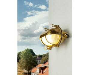 Applique murale en laiton ovale IP64 Style maritime extérieur résistant aux intempéries SKIATHOS lampe extérieure porte d'entrée terrasse