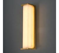 Applique Murale en marbre de 45,7 cm, Lampe Murale en Laiton pour Chambre à Coucher, Salle de Bain, vanité LED, Lampe Murale Minimaliste en Pierre pour Salon, Salle à Manger, Couloir