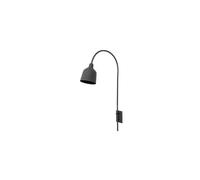 Applique murale en métal noir, E27, 1 ampoule, orientable, câble 2,5 cm - Nordal, Moon - 15x60x116 cm