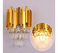 Applique murale en or 3 niveaux applique murale en cristal luminaire mural moderne lampe de chevet pour chambre salle de bain salon couloir