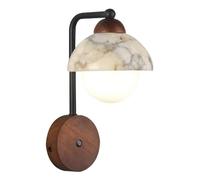Applique Murale en Verre de marbre Style français, Lampe à tête Unique Source lumière G9, Applique créative Montage encastré, luminaires muraux for Chambre Coucher, Salon, entrée