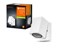 LEDVANCE Applique d'extérieur ENDURA Classic Cube ADJ WALL, blanc, culot GU10 (max 35W), peut être équipée d'une lampe normale ou intelligente, tête orientable, protection IP44