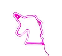 Applique murale enfant licorne néon rose LED intégrée 1,63 W, plastique, intérieur