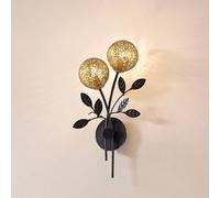 Applique murale Evory Lucande, dimmable, noir, Salon / Salle à manger, Métal, Florentin, Applique