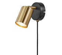 EXPLORE Applique murale Noir + laiton GU10 - NORDLUX 2113251035