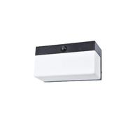 Applique murale ext. FRAN LED 10W détecteur noir Lutec