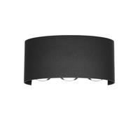 Applique murale ext. Italux Ortelo LED 6W IP54 noire