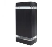 Applique murale ext. moderne noire 2xGU10 Ecolight