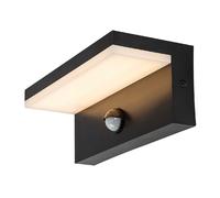 Applique murale ext. noire LED 9W PIR CCT IP54 Zaragoza