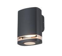 Applique murale ext. ovale grise 14 cm GU10 IP54 Kanlux