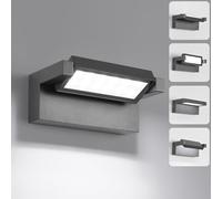 Applique Murale Extérieur Intérieur,22W 6500K Blanc Froid Moderne Luminaire Murale,Éclairage Murals Imperméable IP65,Décorative Mur Lampe avec LED Panneau Rotatif pour Couloir Entrée Jardin,Gris Foncé
