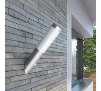 vidaXL Applique murale Enego 40373 – design incliné avec détecteur – acier inoxydable