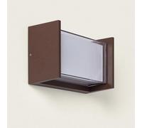 Applique Murale Extérieur Led À Double Diffuseur Sélectionnable Isolde 12 W En Aluminium Cct Rouille