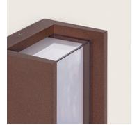 Applique murale extérieur LED à double diffuseur sélectionnable Lysandra 12 W en aluminium CCT Sélectionnable Rouille