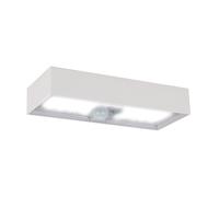 Applique murale extérieur solaire blanche LED Luceco avec détecteur 2700K IP65 900lm
