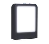 Applique murale extérieur solaire noire LED Luceco avec détecteur 2700K IP44 400lm
