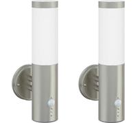 Applique Murale Extérieure 2 pcs Argenté 15 x 7,5 x 33 cm