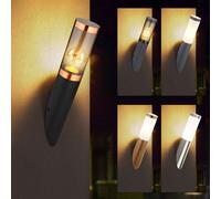 Applique murale exterieure acier inoxydable applique exterieure balcon eclairage exterieur applique murale torche jardin, 1x LED blanc chaud, patio cour Rauch