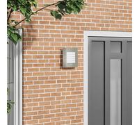 vidaXL Applique murale extérieure avec capteur, acier inoxydable et plastique, noir IP44, 2 pcs