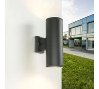 Applique murale extérieure Anthracite Moderne Aluminium Verre 2 flammes Applique murale Terrasse Cour
