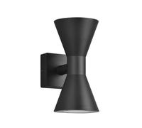 Applique murale extérieure ARDAS noire 2xGU10 IP44 Trio